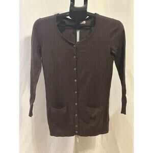 Martin + Osa Brown Button-Up Cardigan Women's size XS